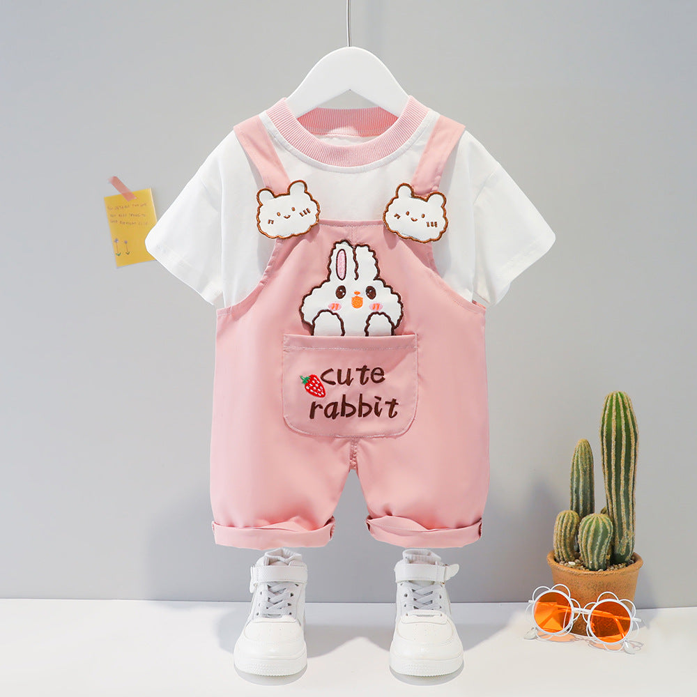 Cute Baby Clothes Summer Cartoon Short-sleeved Overalls Cute Baby Clothes Summer Cartoon Short-sleeved Overalls